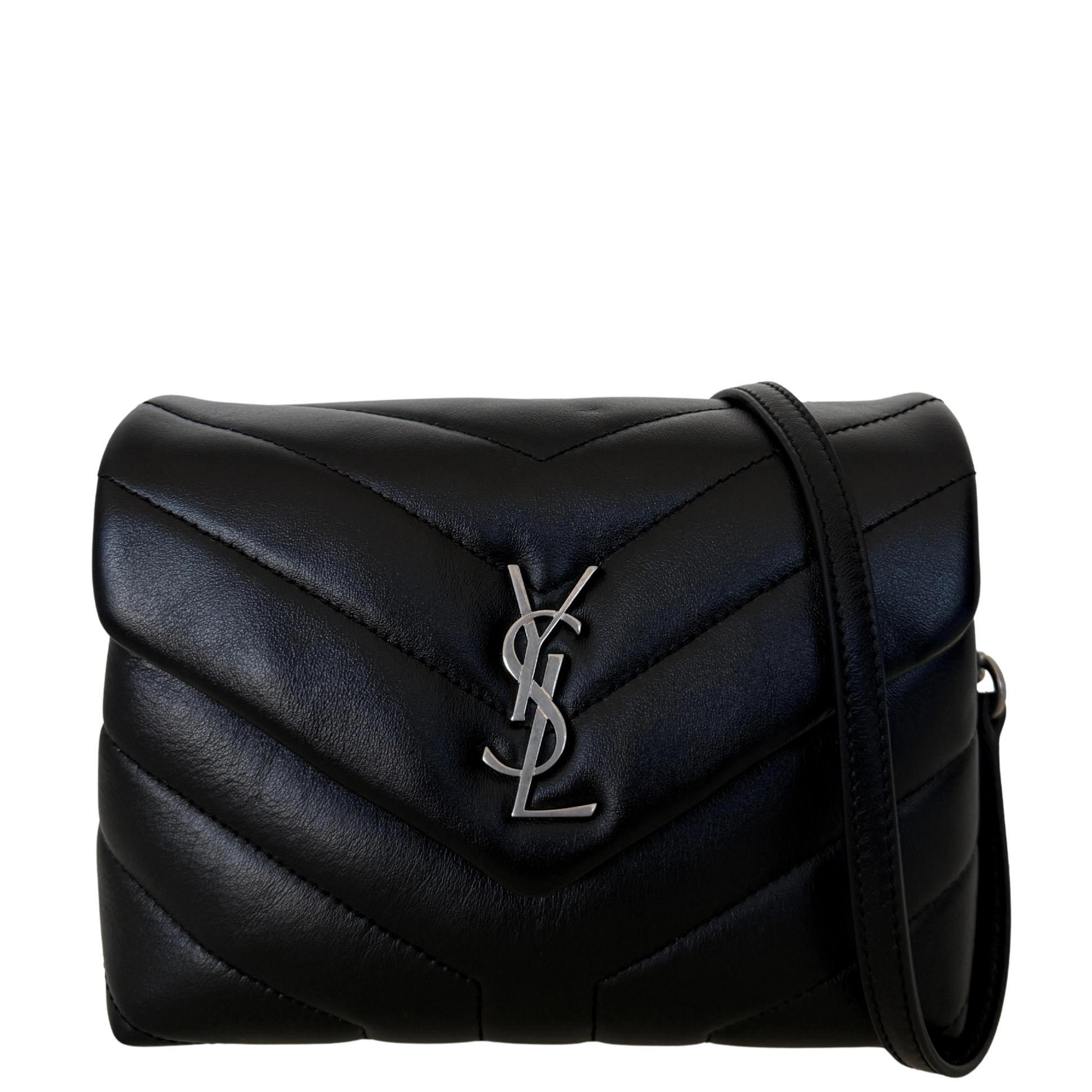 Saint Laurent Loulou Toy Schwarz silberne Hardware / neuwertig Saint Laurent