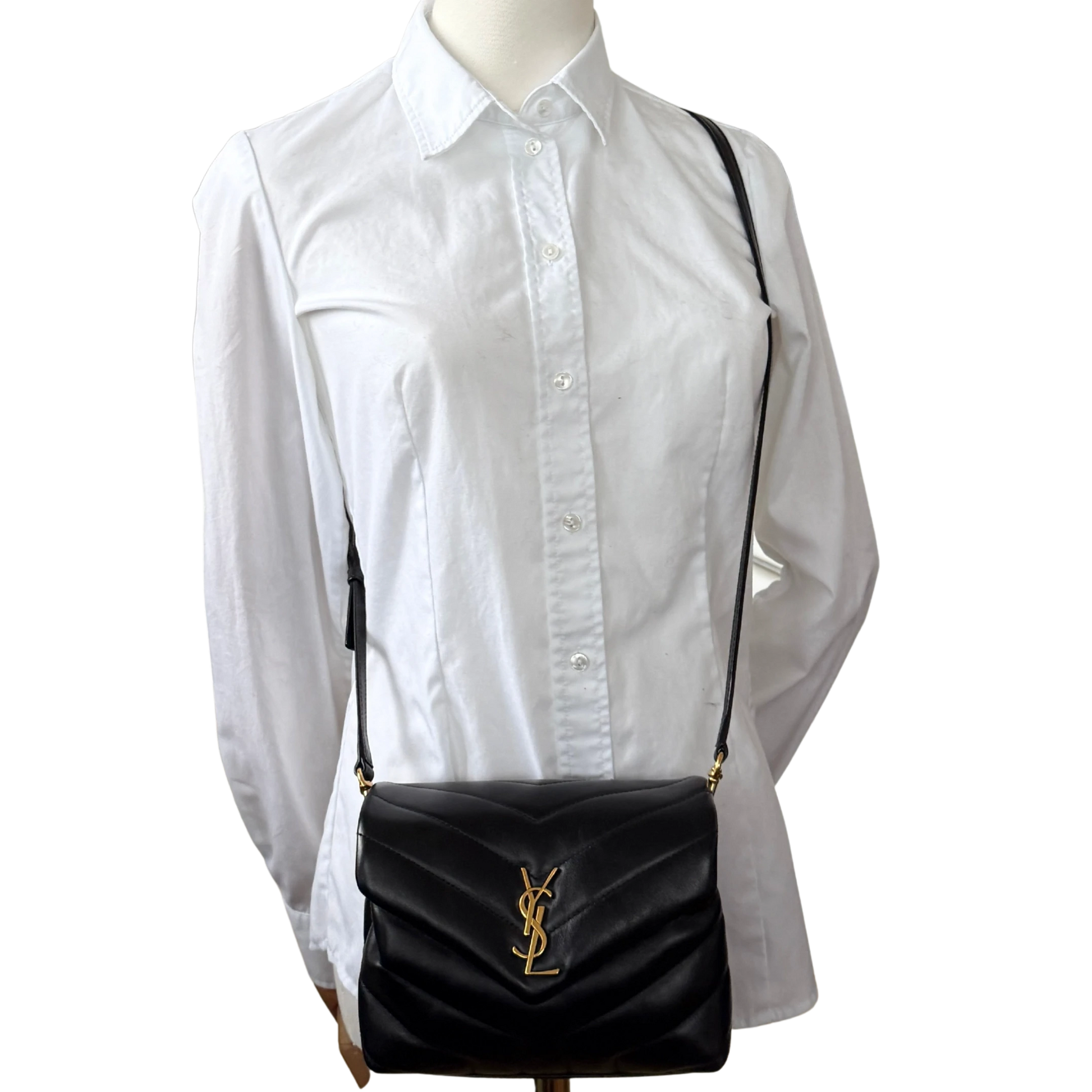 Saint Laurent LouLou Toy Schwarz goldene Hardware / sehr gut Saint Laurent