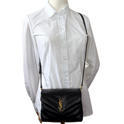 Saint Laurent LouLou Toy Schwarz goldene Hardware / sehr gut Saint Laurent