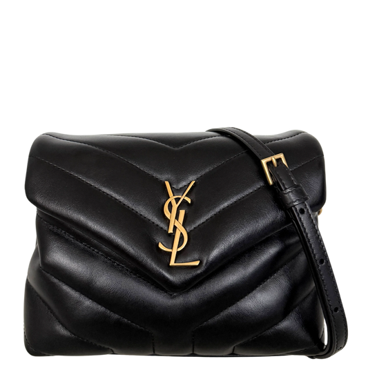 Saint Laurent LouLou Toy Schwarz goldene Hardware / sehr gut Saint Laurent