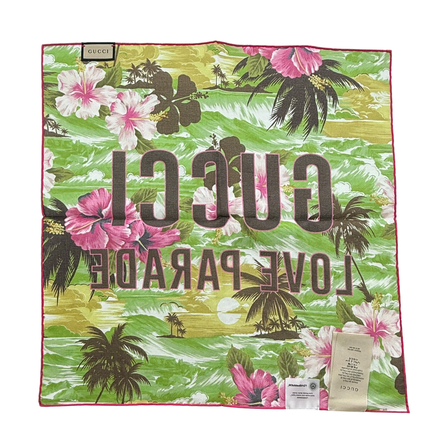 Gucci Love Parade Tuch Grün / neuwertig Gucci