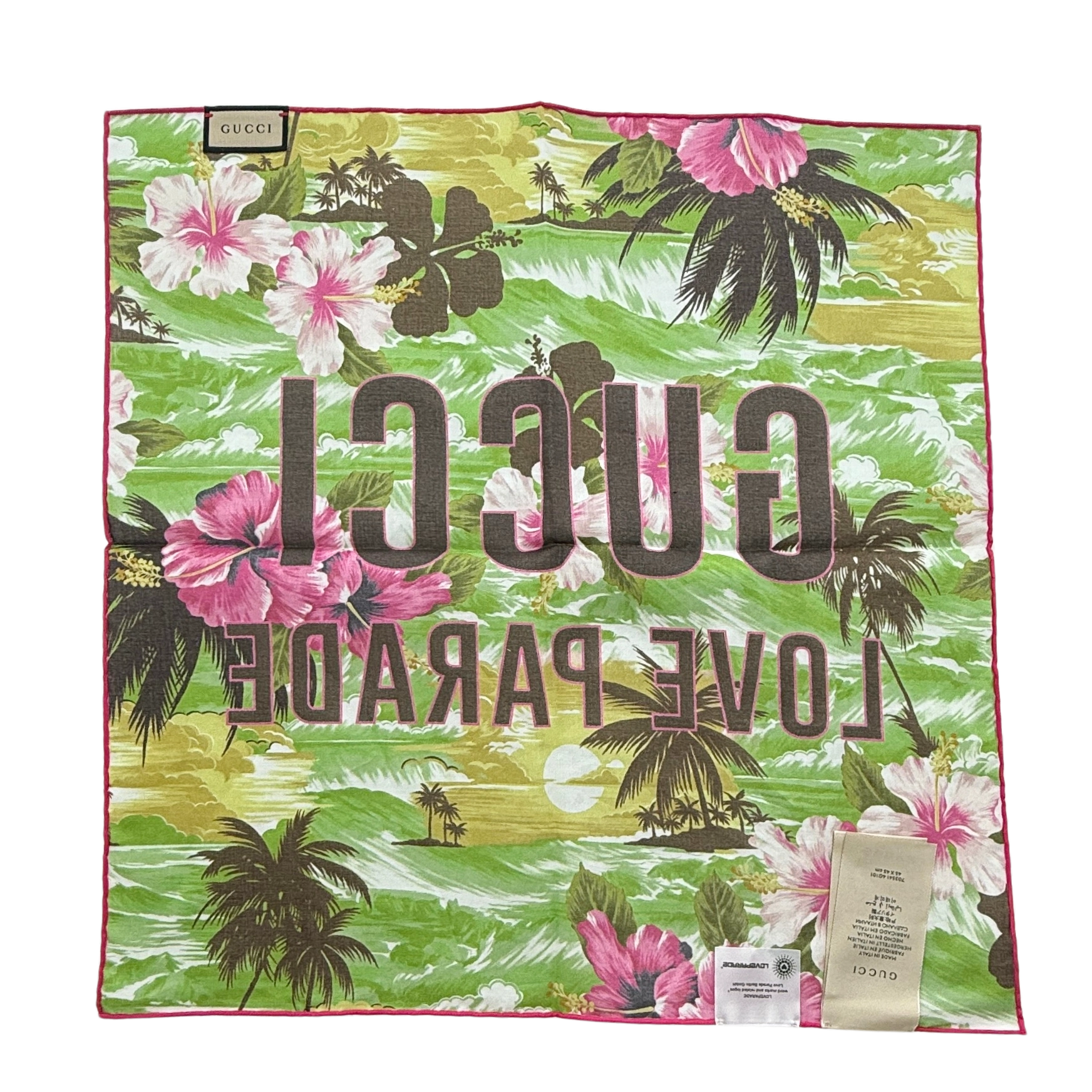 Gucci Love Parade Tuch Grün / neuwertig Gucci