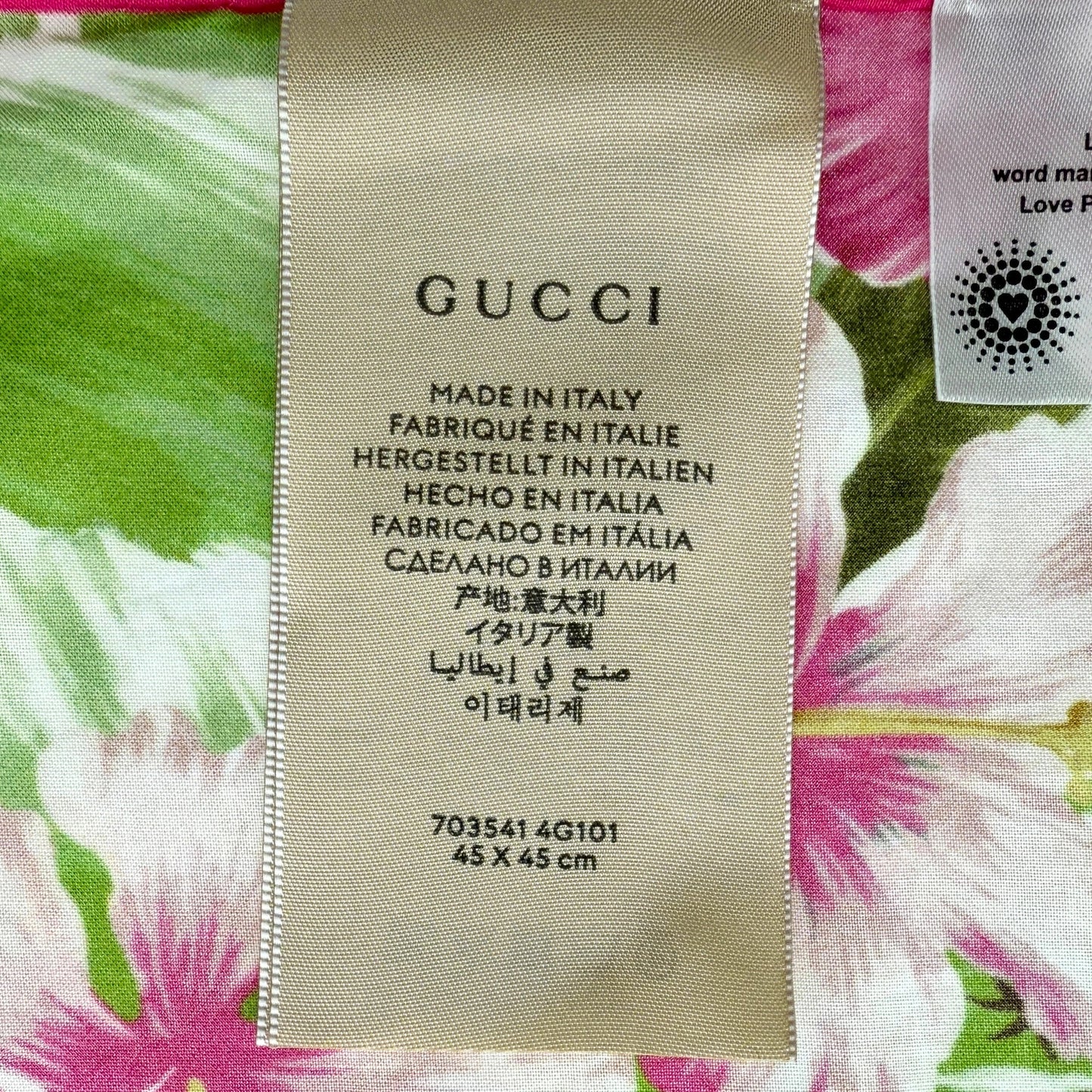 Gucci Love Parade Tuch Grün / neuwertig Gucci