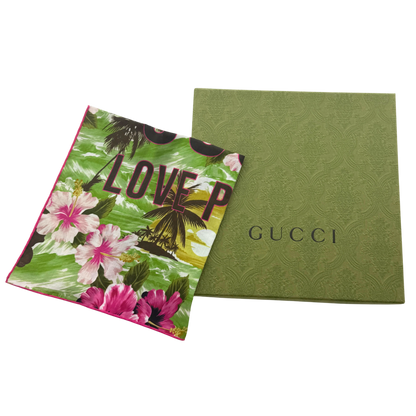 Gucci Love Parade Tuch Grün / neuwertig Gucci