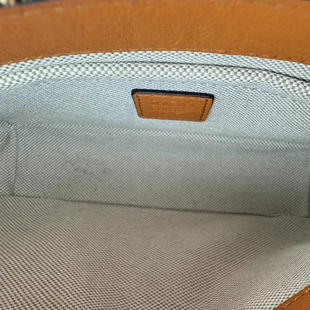 MCM Aren Mini Crossbody Tasche Visetos Cognac / sehr gut MCM