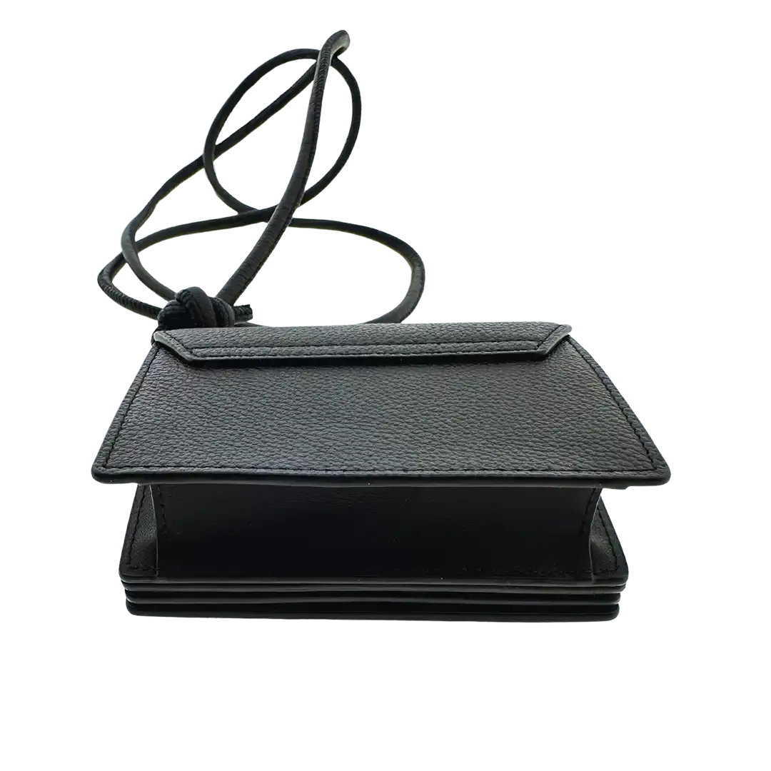MCM Himmel Geldbörse Wallet on Chain Lederlogo schwarz / ungetragen MCM