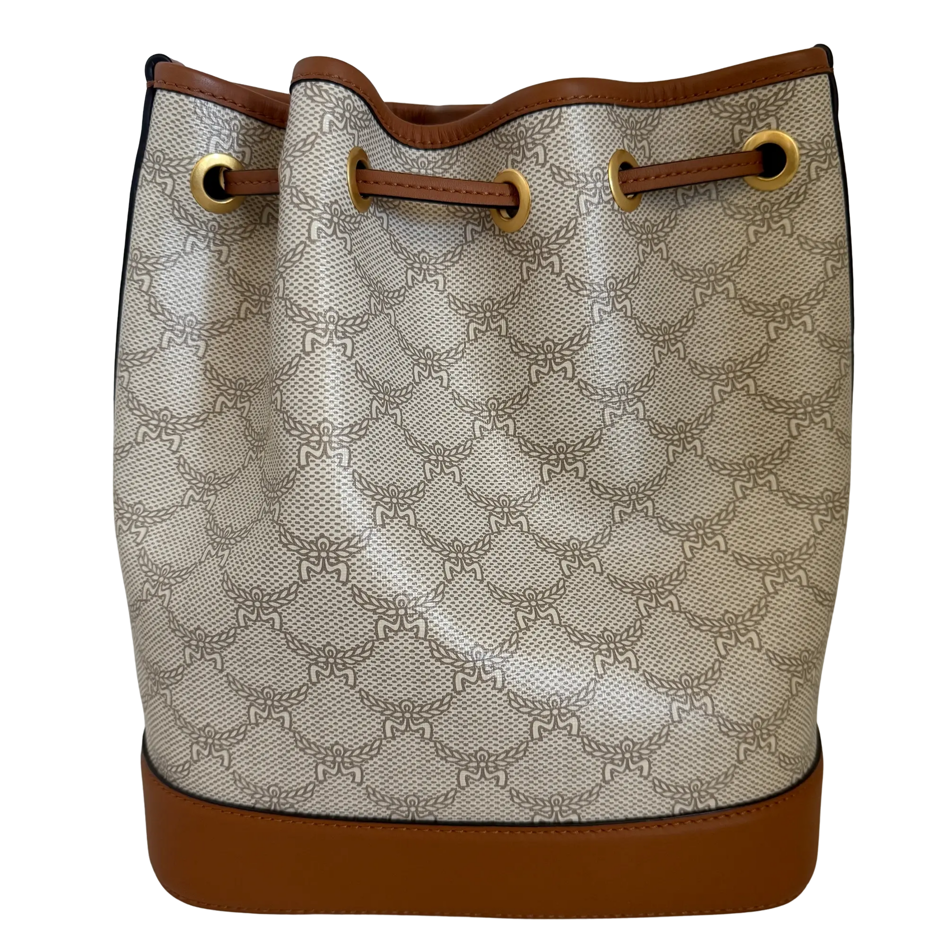 MCM Himmel Kordelzugtasche in Lauretos beige / neuwertig MCM