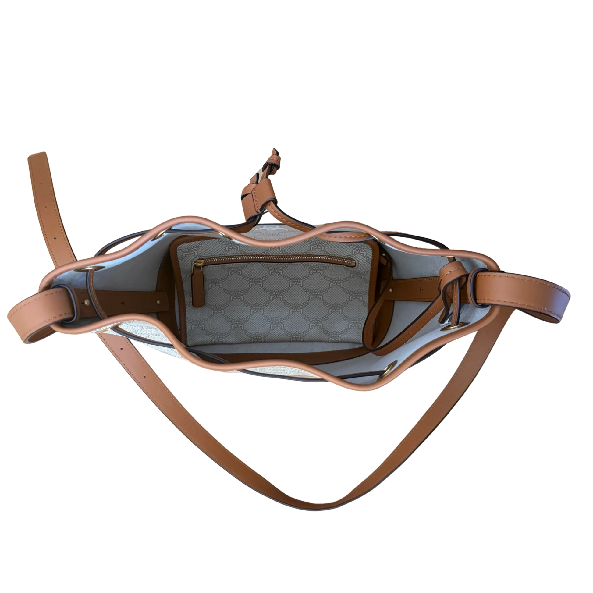 MCM Himmel Kordelzugtasche in Lauretos beige / neuwertig MCM