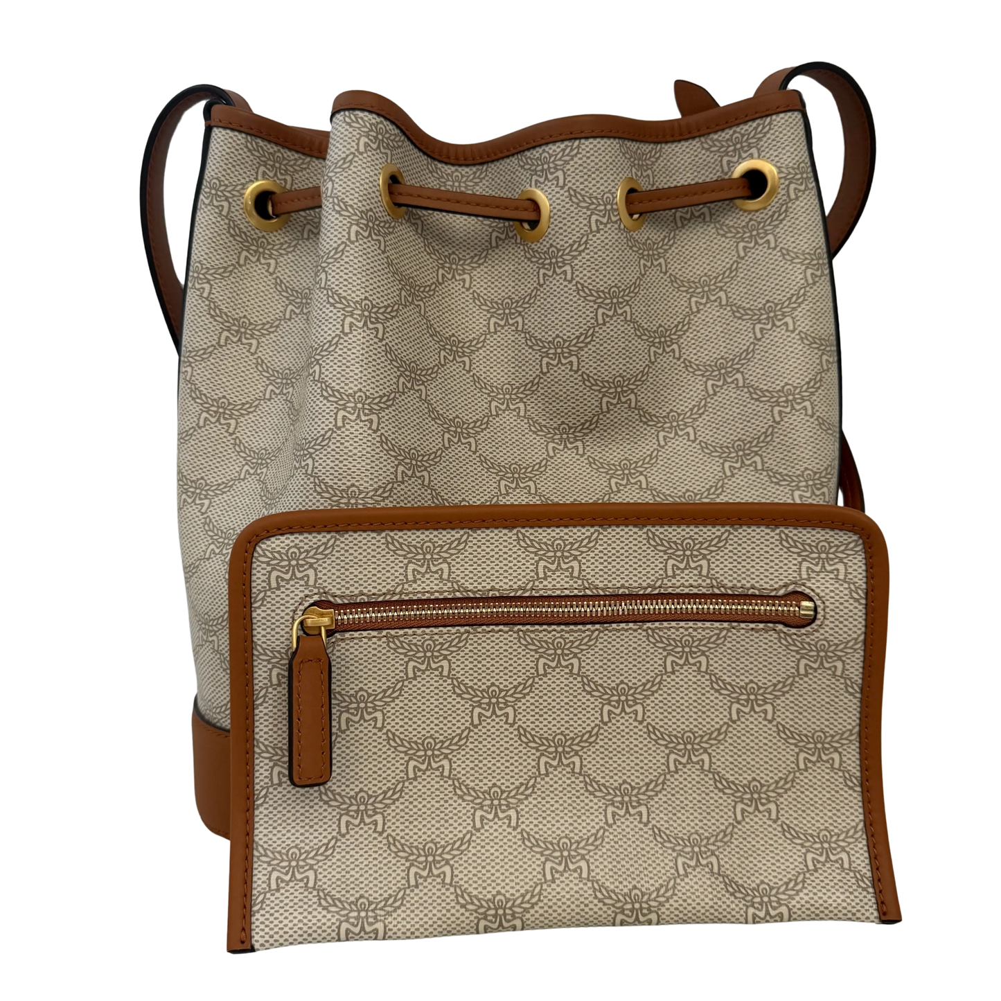 MCM Himmel Kordelzugtasche in Lauretos beige / neuwertig MCM