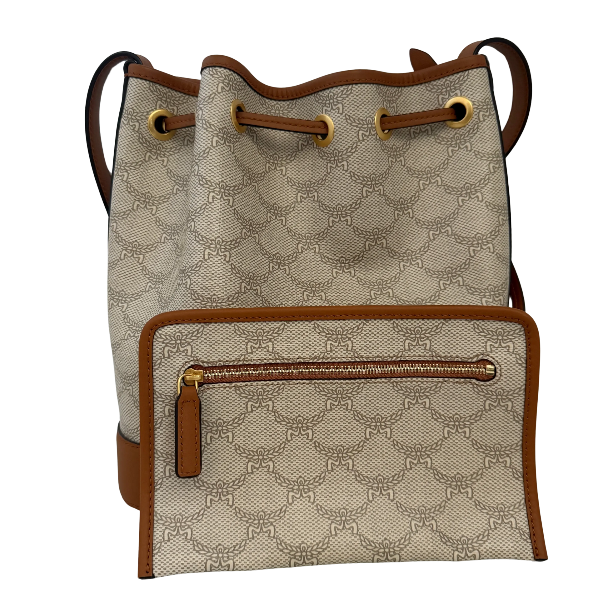 MCM Himmel Kordelzugtasche in Lauretos beige / neuwertig MCM