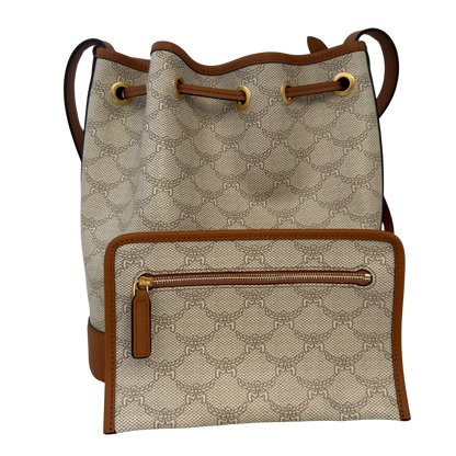 MCM Himmel Kordelzugtasche in Lauretos beige / neuwertig MCM