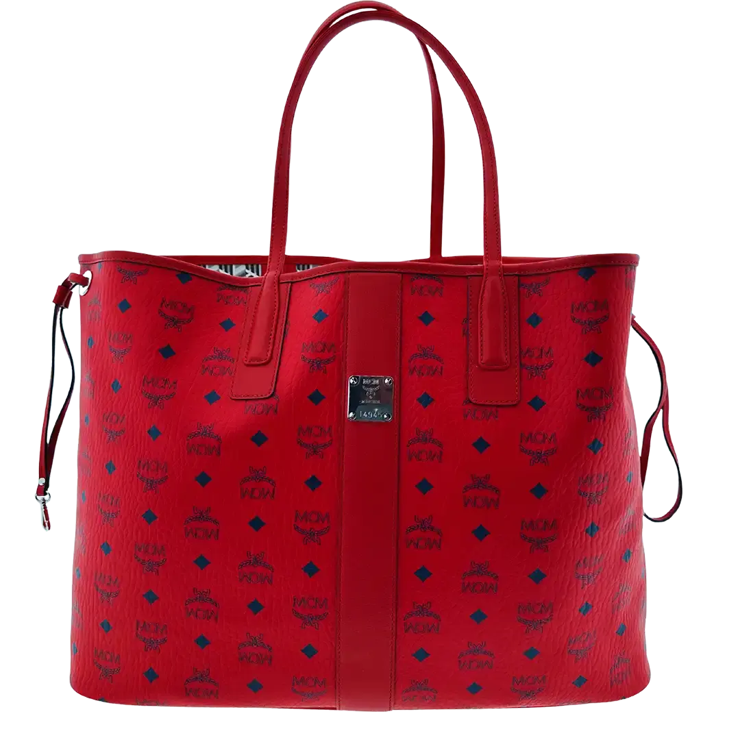 MCM Liz Wendeshopper Large rot mit großer abnehmbarer Pouch 2025 / ungetragen MCM
