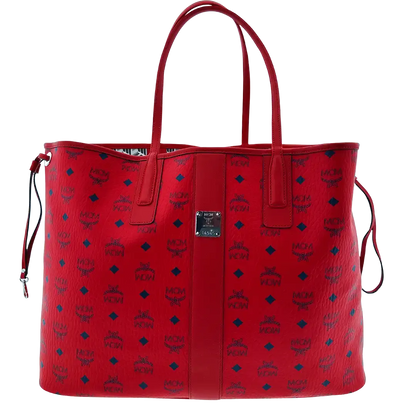MCM Liz Wendeshopper Large rot mit großer abnehmbarer Pouch 2025 / ungetragen MCM