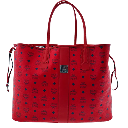 MCM Liz Wendeshopper Large rot mit großer abnehmbarer Pouch 2025 / ungetragen MCM