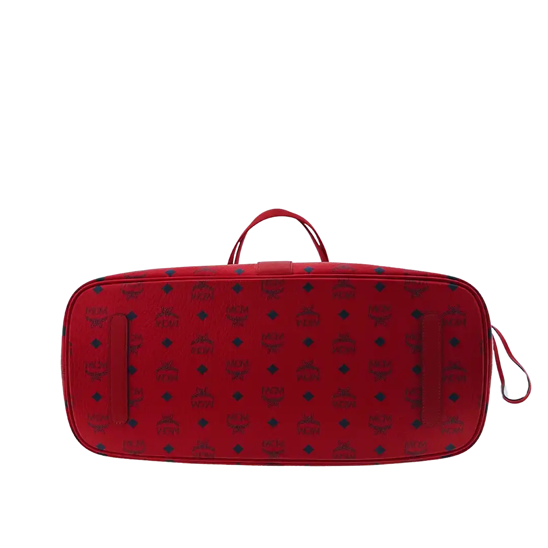 MCM Liz Wendeshopper Large rot mit großer abnehmbarer Pouch 2025 / ungetragen MCM