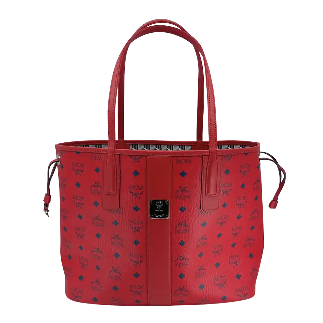 MCM Liz Wendeshopper Medium rot mit großer abnehmbarer Pouch 2025 / ungetragen MCM