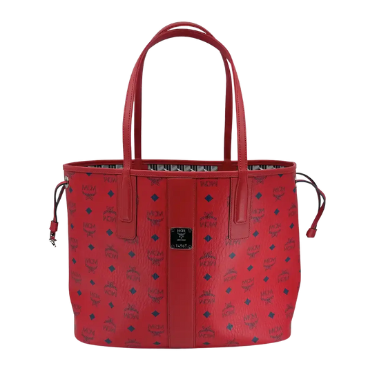 MCM Liz Wendeshopper Medium rot mit großer abnehmbarer Pouch 2025 / ungetragen MCM