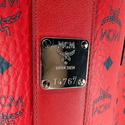 MCM Liz Wendeshopper Medium rot mit großer abnehmbarer Pouch 2025 / ungetragen MCM