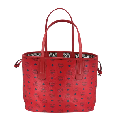 MCM Liz Wendeshopper Medium rot mit großer abnehmbarer Pouch 2025 / ungetragen MCM