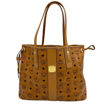 MCM Liz Wendeshopper Visetos Medium Cognac / gut MCM