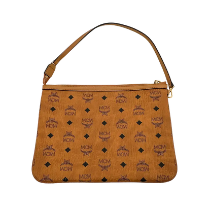 MCM Liz Wendeshopper Visetos Medium Cognac / gut MCM