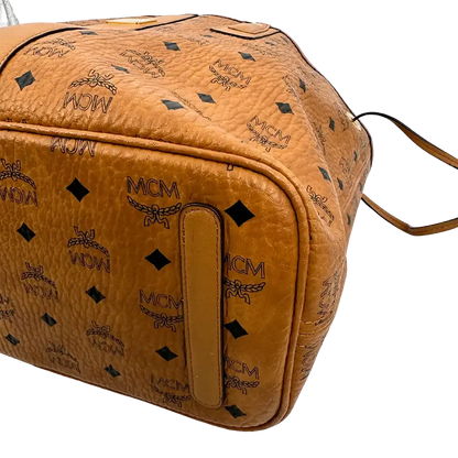 MCM Liz Wendeshopper Visetos Medium Cognac / gut MCM