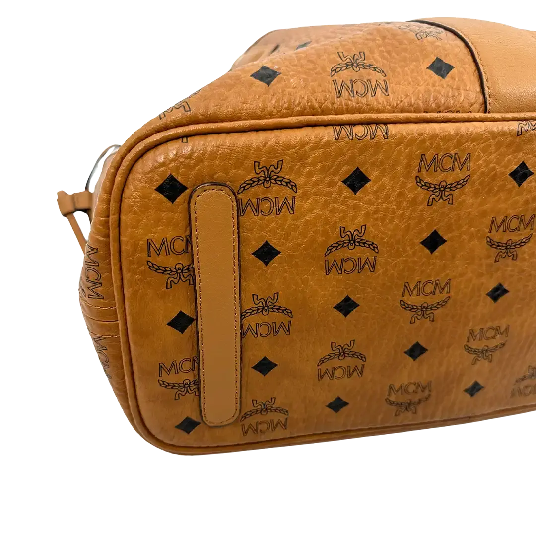 MCM Liz Wendeshopper Visetos Medium Cognac / gut MCM