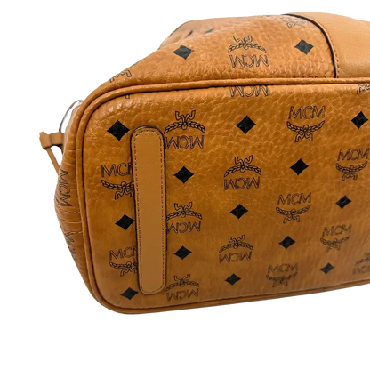 MCM Liz Wendeshopper Visetos Medium Cognac / gut MCM