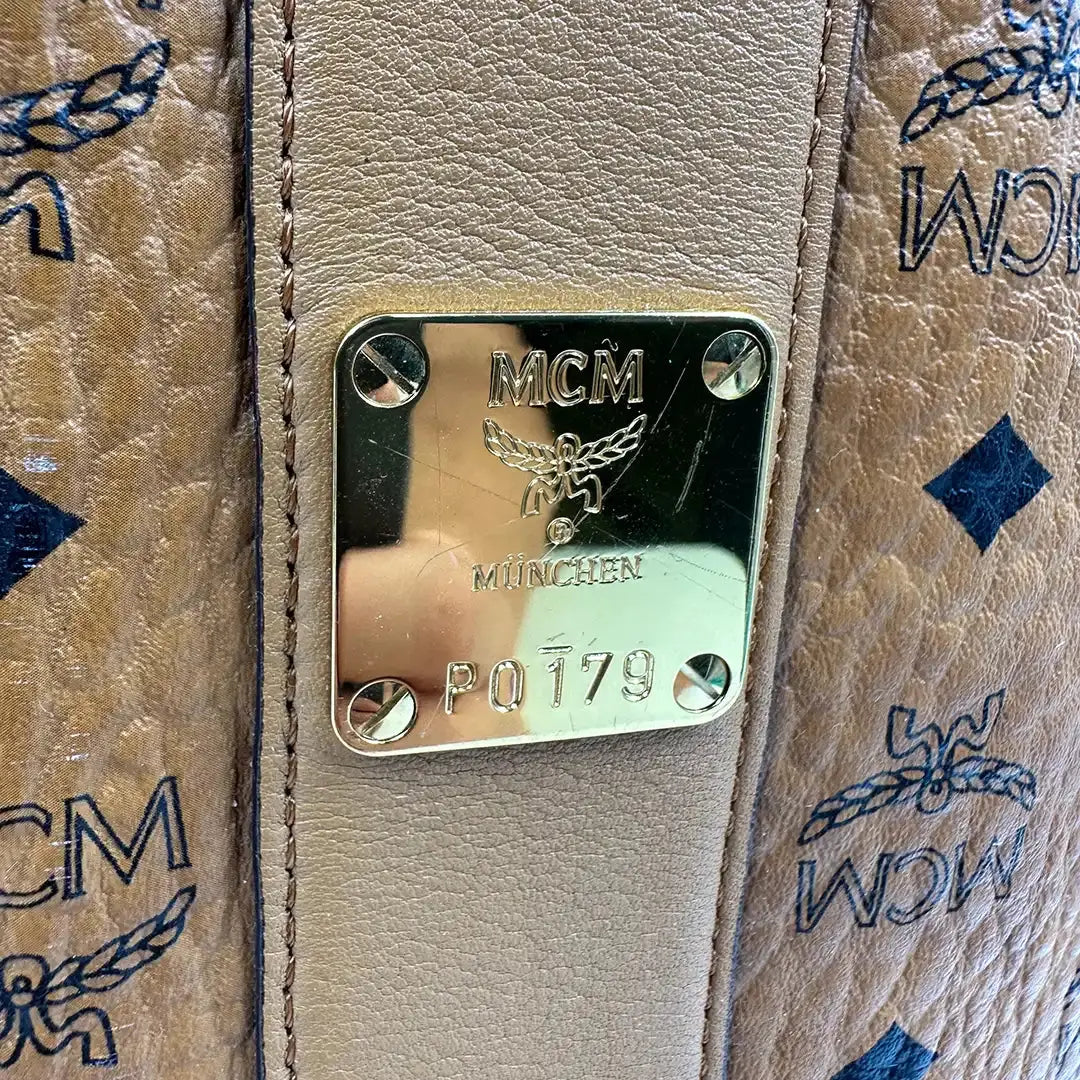 MCM Liz Wendeshopper Visetos Medium Cognac gut Echtheitscheck