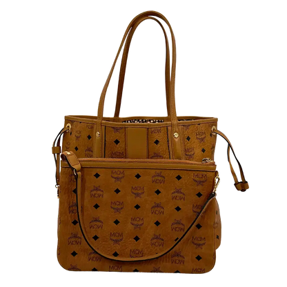MCM Liz Wendeshopper Visetos Medium Cognac / gut MCM