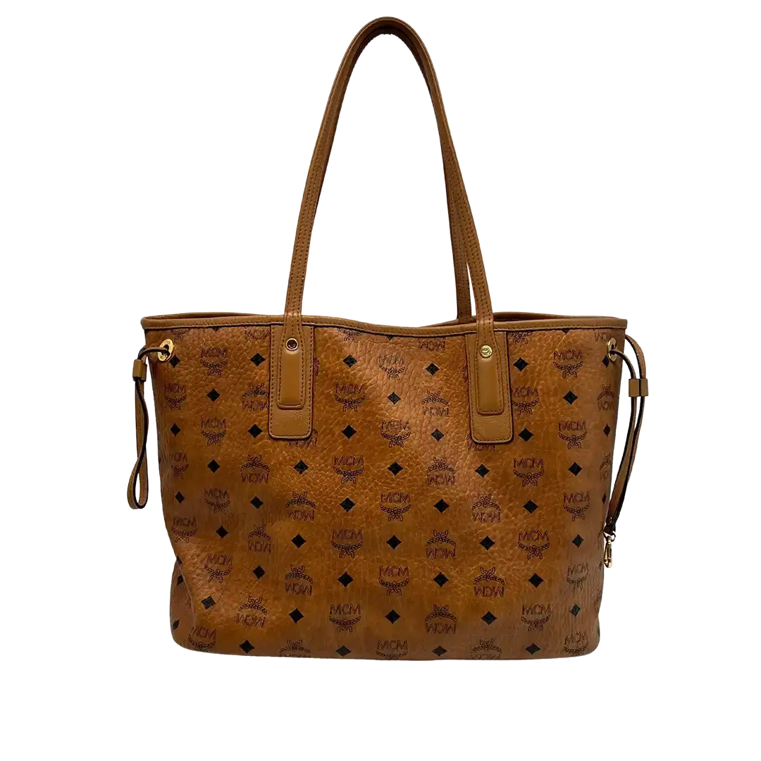 MCM Liz Wendeshopper Visetos Medium Cognac / sehr gut - Echtheitscheck