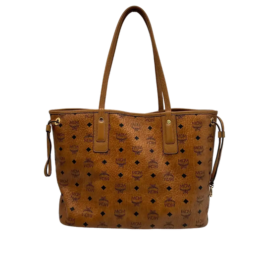 MCM Liz Wendeshopper Visetos Medium Cognac / sehr gut - Echtheitscheck