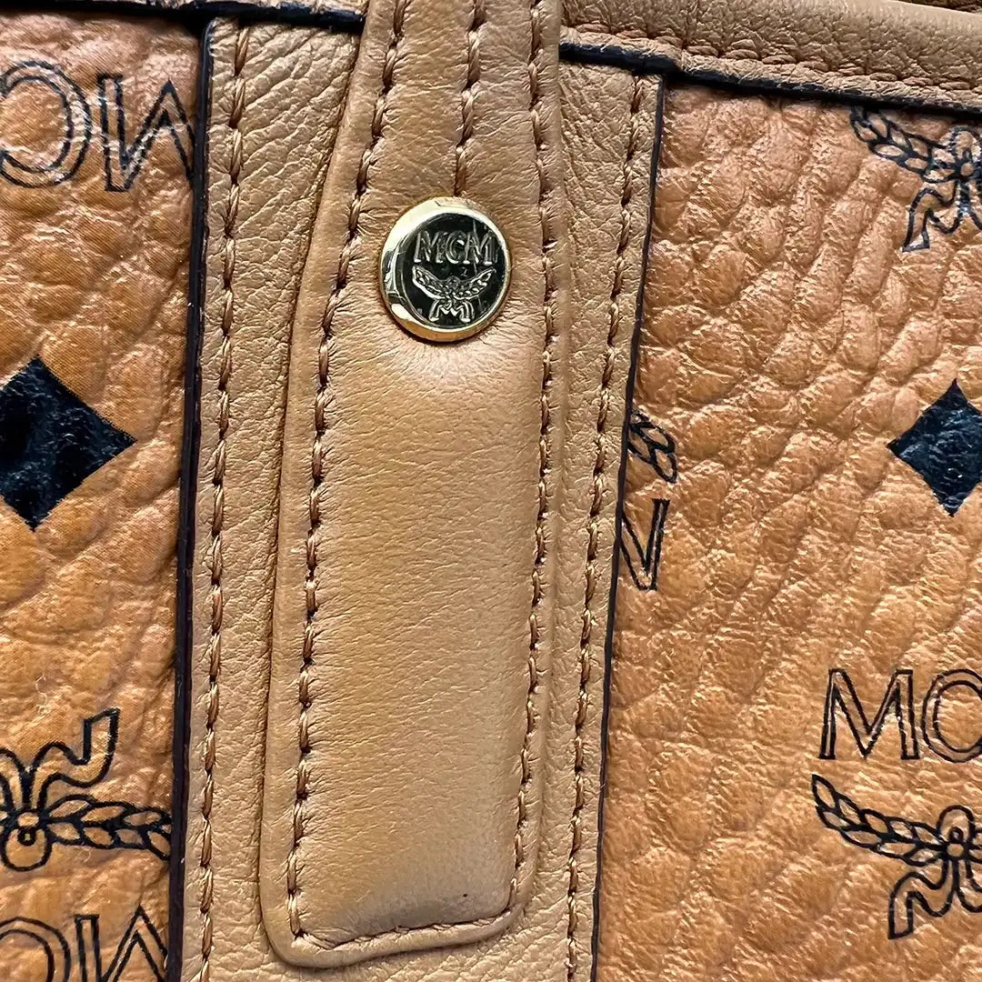 MCM Liz Wendeshopper Visetos Medium Cognac / sehr gut - Echtheitscheck