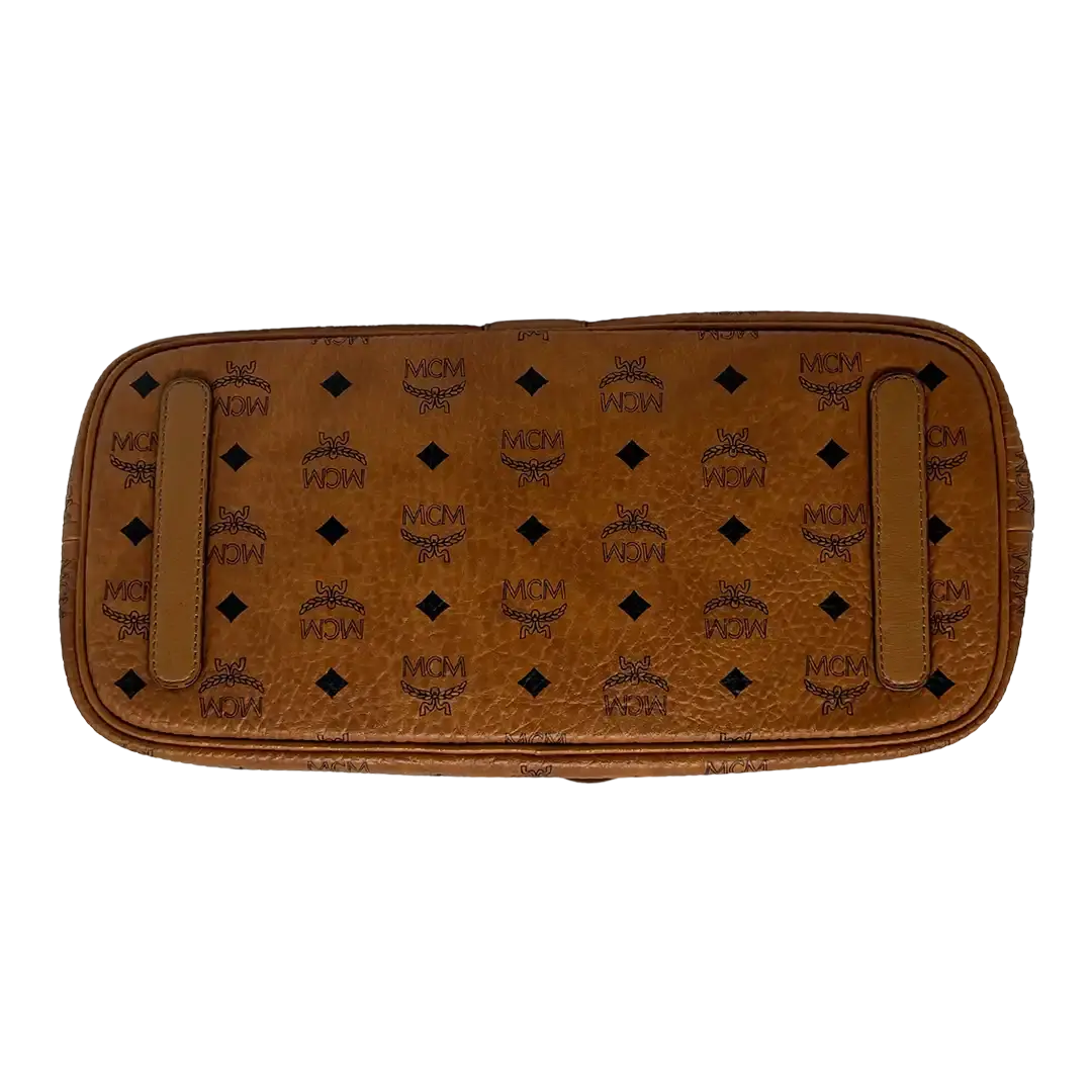 MCM Liz Wendeshopper Visetos Medium Cognac / sehr gut - Echtheitscheck