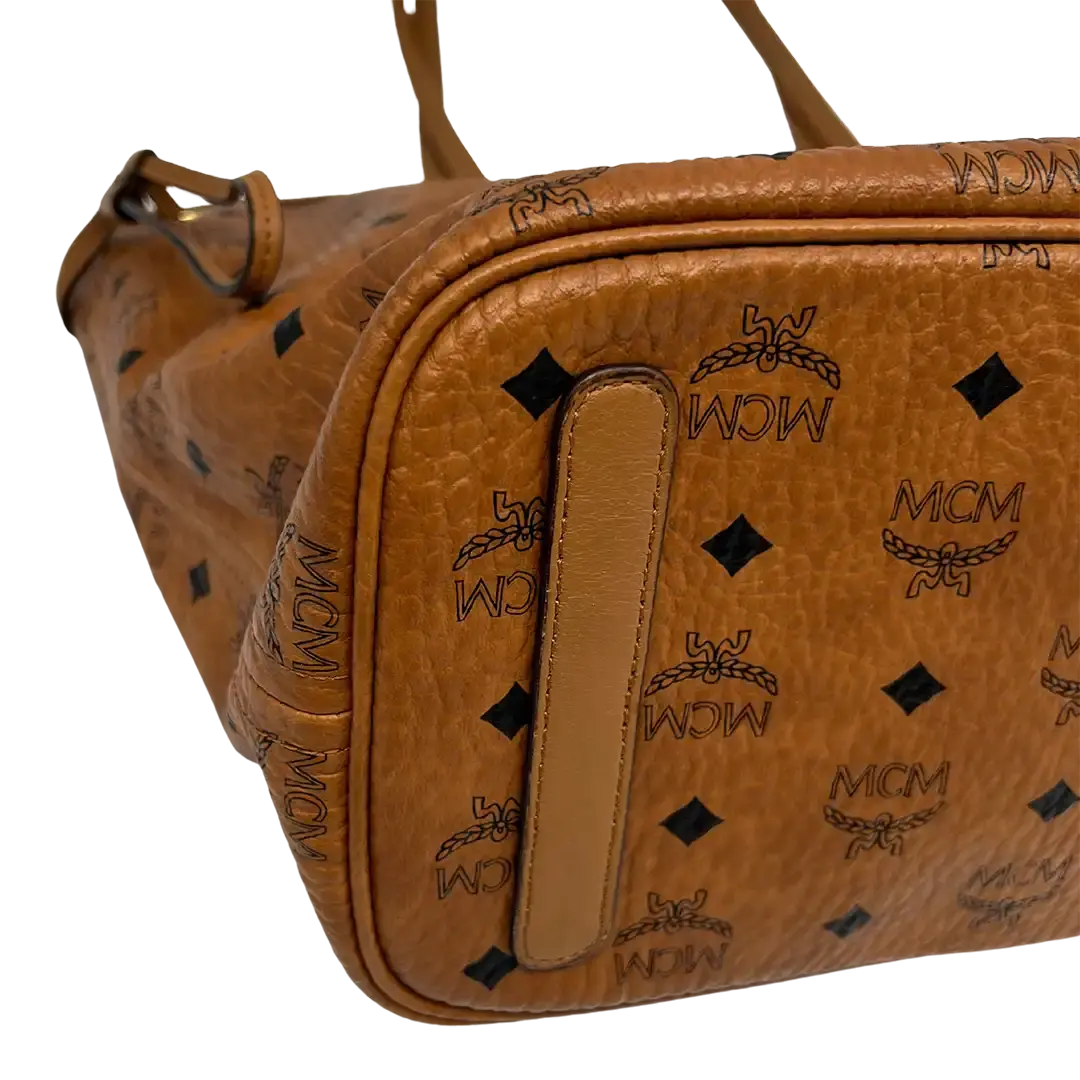 MCM Liz Wendeshopper Visetos Medium Cognac / sehr gut - Echtheitscheck