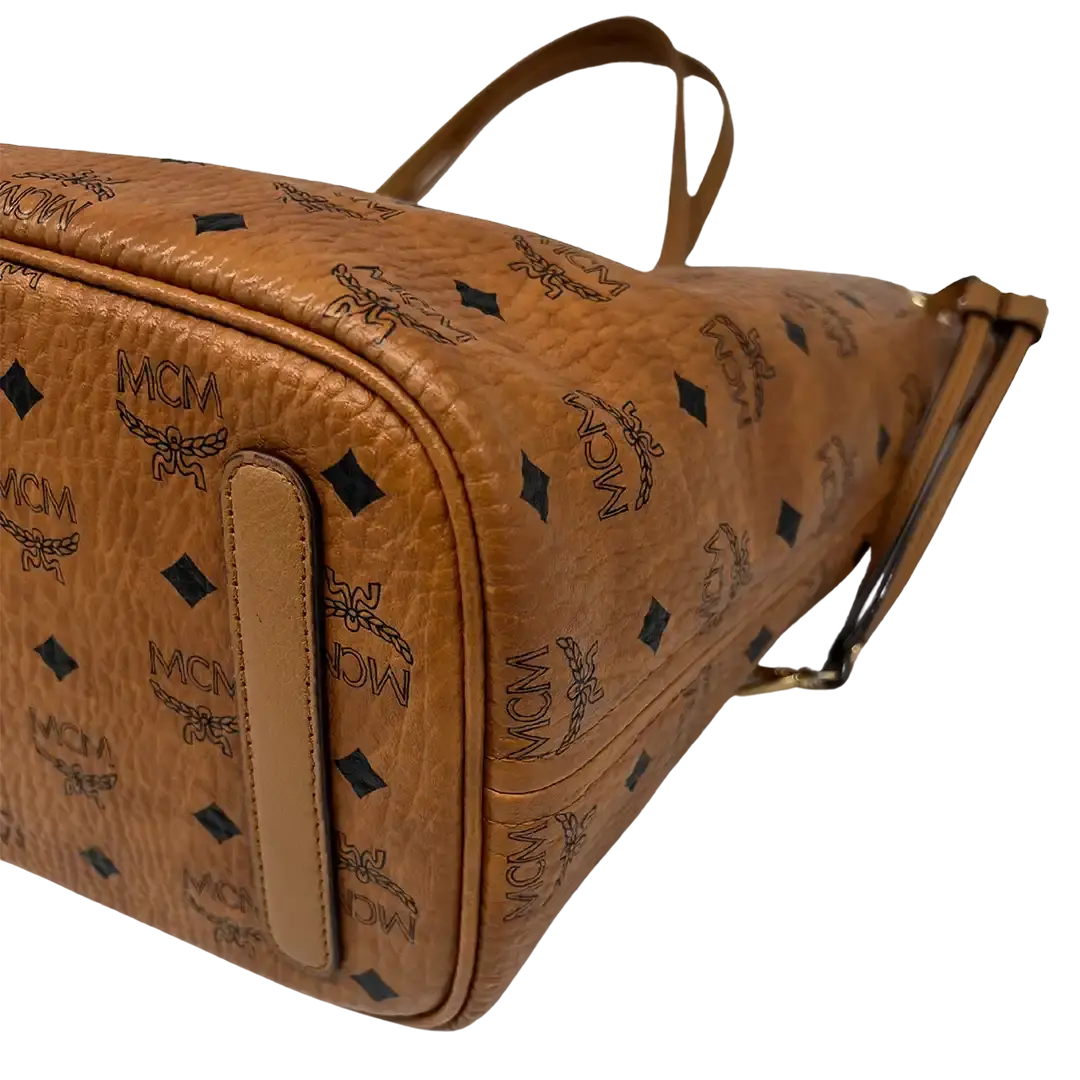 MCM Liz Wendeshopper Visetos Medium Cognac / sehr gut - Echtheitscheck