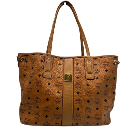 MCM Liz Wendeshopper Visetos Medium Cognac / sehr gut - Echtheitscheck