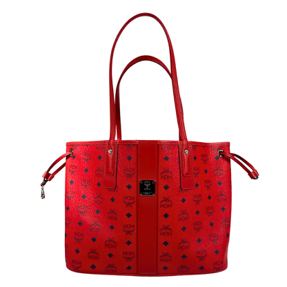MCM Liz Wendeshopper rot mit großer abnehmbare Pouch / neuwertig MCM