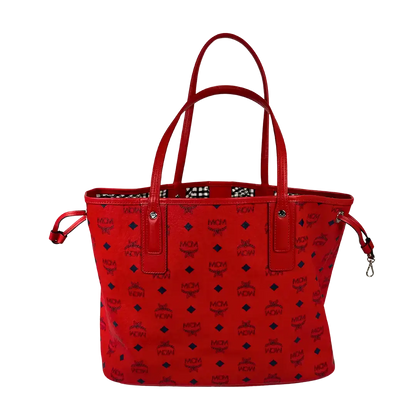 MCM Liz Wendeshopper rot mit großer abnehmbare Pouch / neuwertig MCM