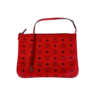MCM Liz Wendeshopper rot mit großer abnehmbare Pouch / neuwertig MCM