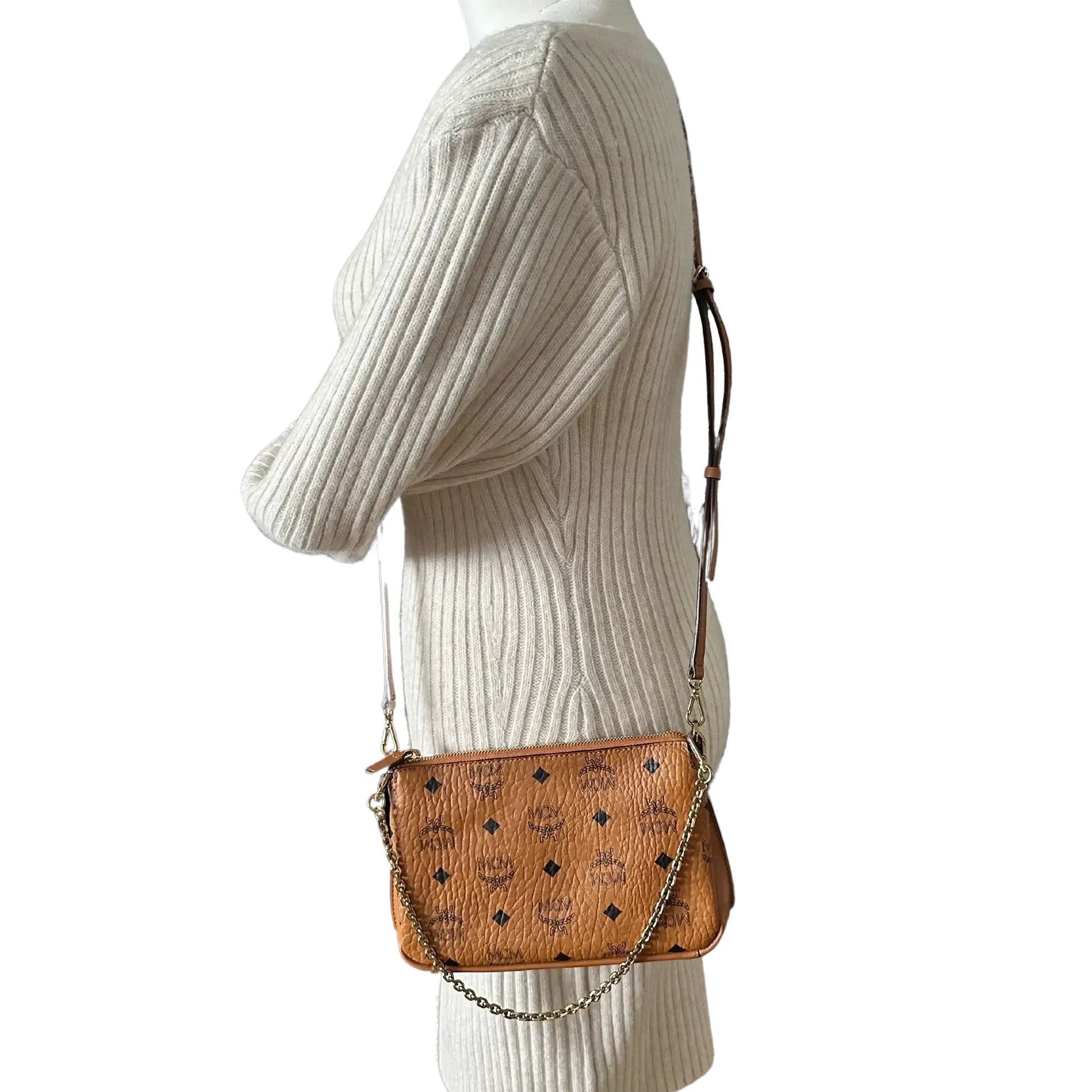 MCM Millie Crossboy Bag Visetos Cognac  / neuwertig MCM