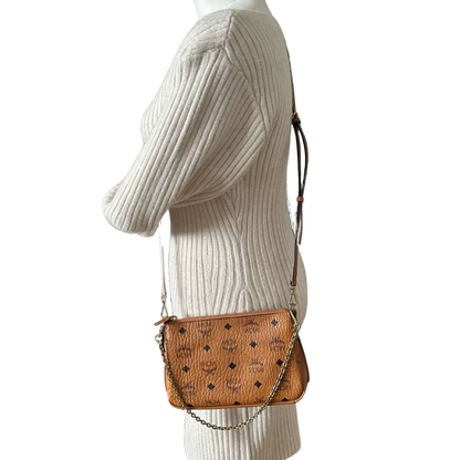 MCM Millie Crossboy Bag Visetos Cognac  / neuwertig MCM