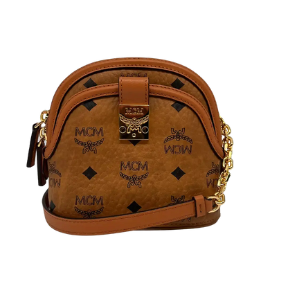 MCM Mini Tasche Anna Visetos Cognac / wie neu - Echtheitscheck
