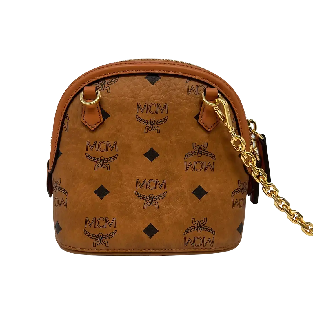MCM Mini Tasche Anna Visetos Cognac / wie neu - Echtheitscheck