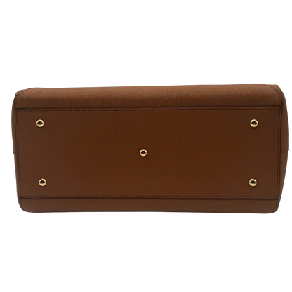 MCM Saffiano Leder Handtasche Cognac braun / ungetragen MCM
