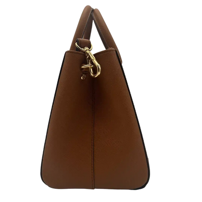 MCM Saffiano Leder Handtasche Cognac braun / ungetragen MCM