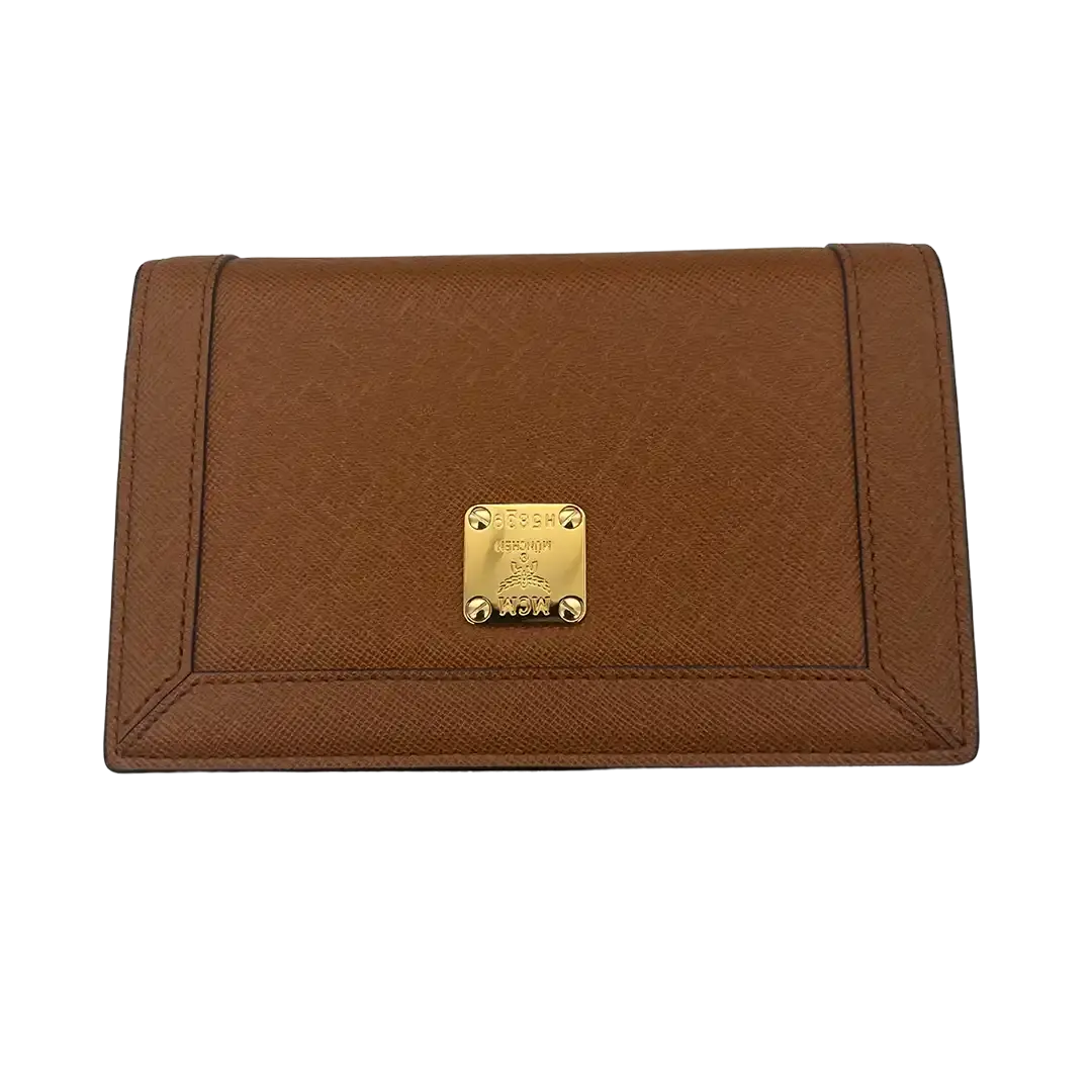MCM Saffiano Leder Handtasche Cognac braun / ungetragen MCM