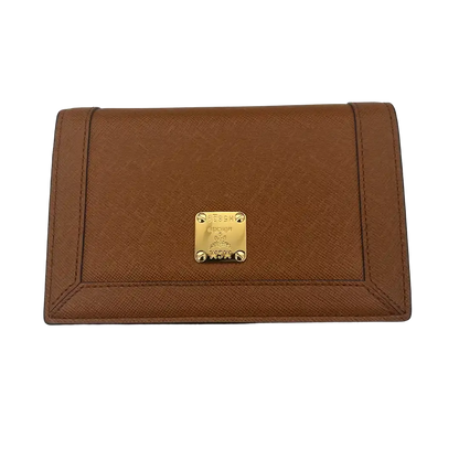 MCM Saffiano Leder Handtasche Cognac braun / ungetragen MCM