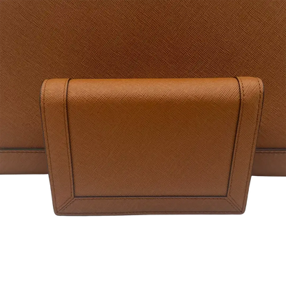 MCM Saffiano Leder Handtasche Cognac braun / ungetragen MCM