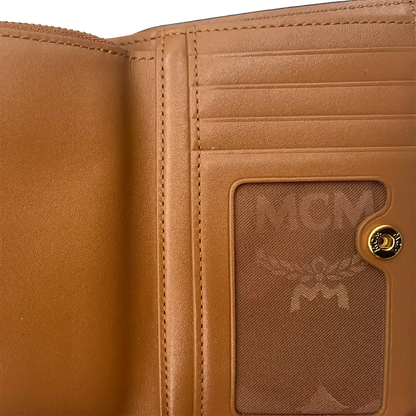 MCM Saffiano Leder Handtasche Cognac braun / ungetragen MCM